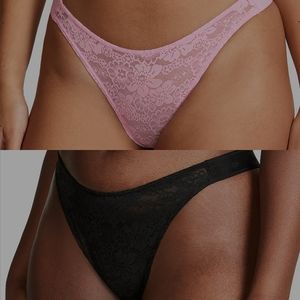 PINK Wink Logo High-Leg Thong XL